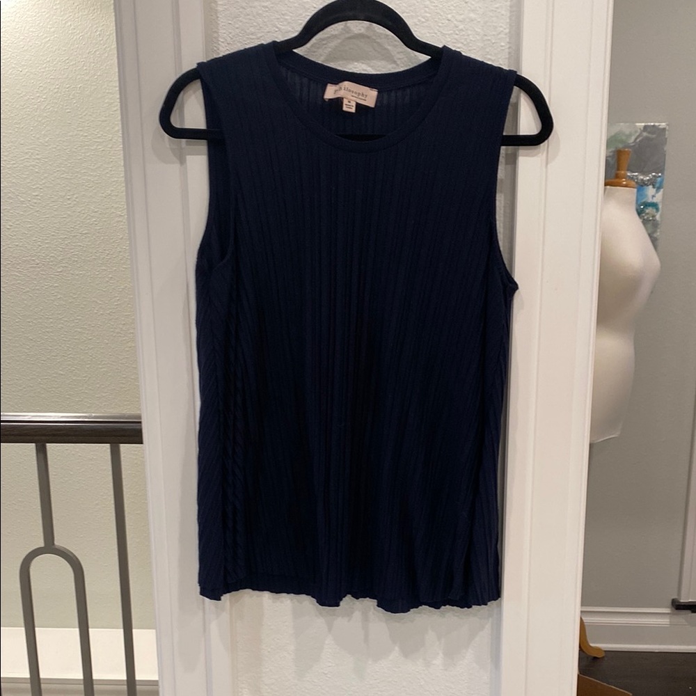 Sleeveless Navy Top